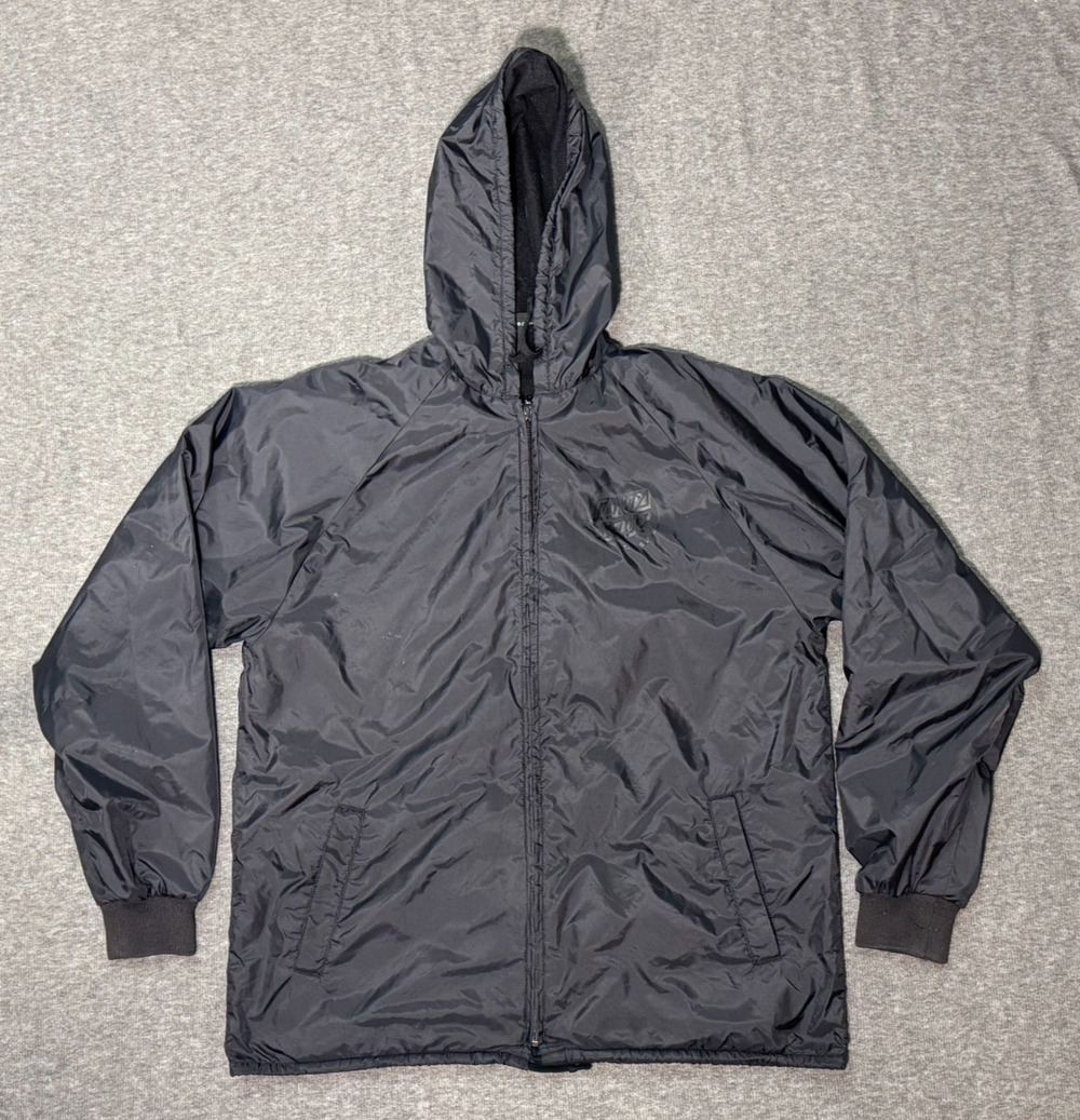 Santa Cruz Skateboards Jacket Black Full Zip Hooded Logo - Men's Size S